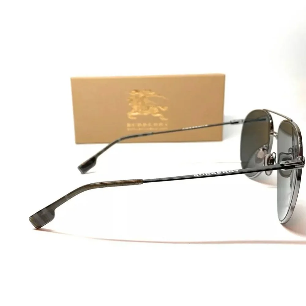Burberry Men's Gunmetal Matte Black Sunglasses!